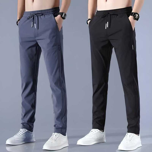 Buy1 Get 1 Free PREMIUM MEN'S LYCRA PANTS(Black & Gray)